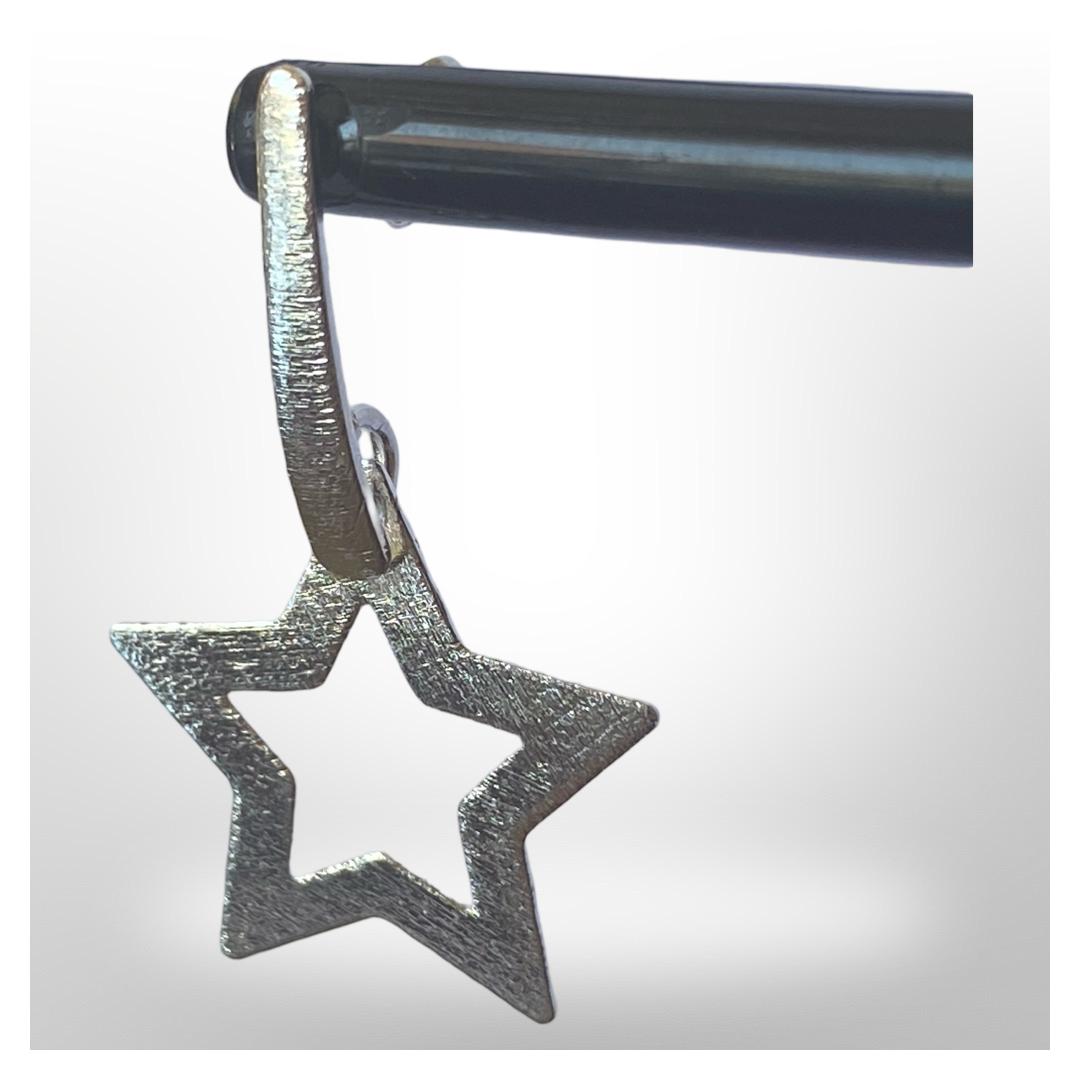 Aros Estrella Perforada - Baño de Plata