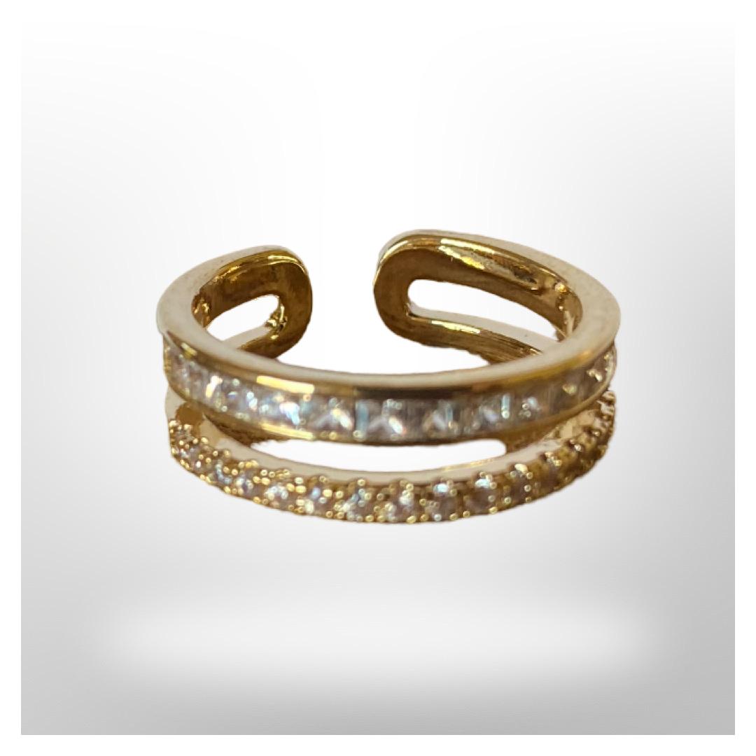 Anillo Ajustable - Circonitas Blancas