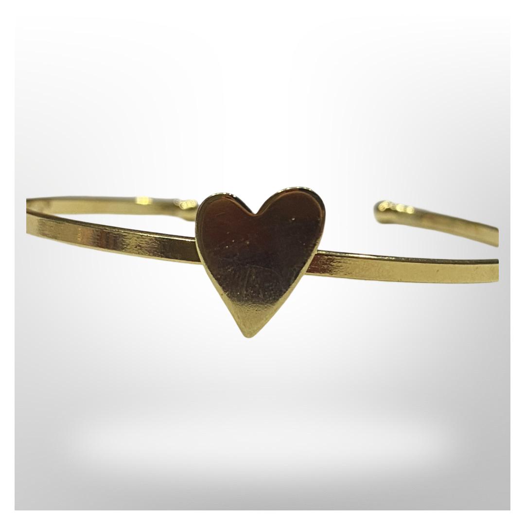 Esclava Corazón Maxi - Baño de oro
