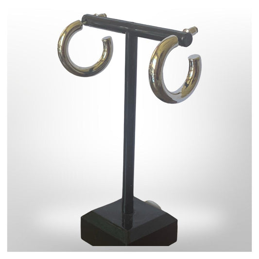 Aros Argolla Maxi Gruesa - Baño de Plata