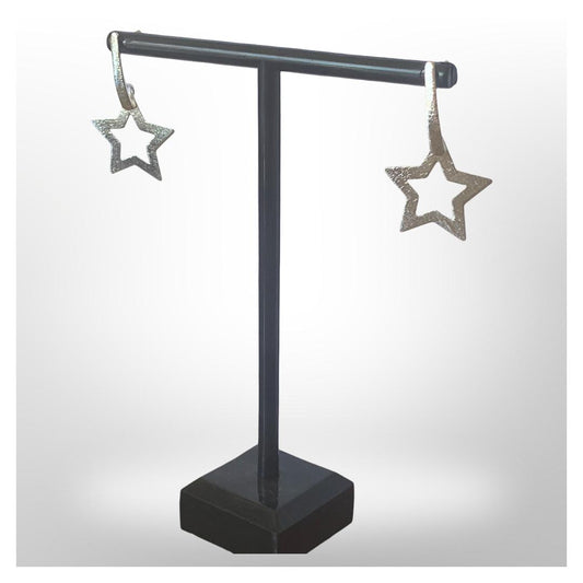 Aros Estrella Perforada - Baño de Plata