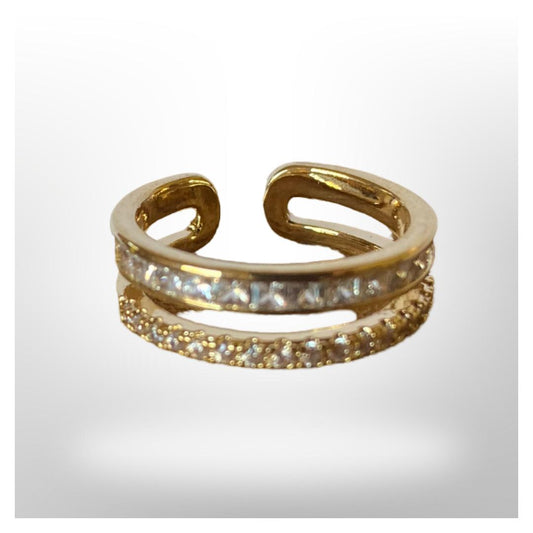 Anillo Ajustable - Circonitas Blancas