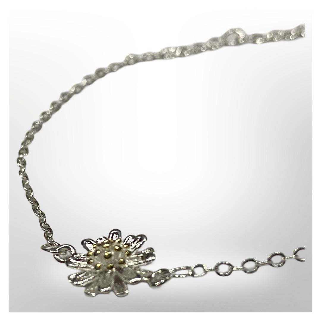 Pulsera Flor - Baño de plata